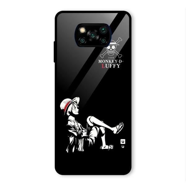 Monkey Luffy Glass Back Case for Poco X3 Pro