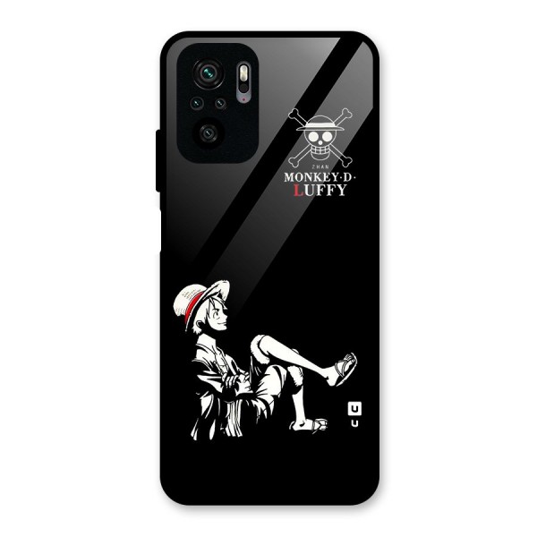 Monkey Luffy Glass Back Case for Redmi Note 10