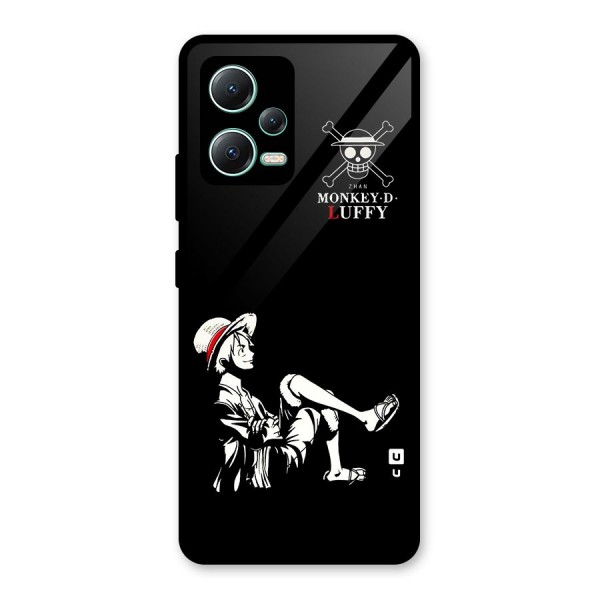 Monkey Luffy Glass Back Case for Redmi Note 12 5G