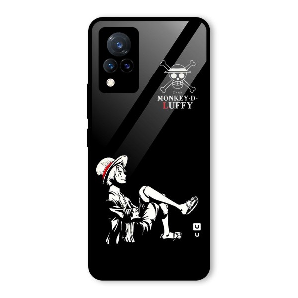 Monkey Luffy Glass Back Case for Vivo V21 5G