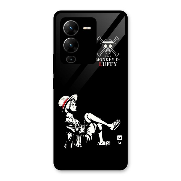 Monkey Luffy Glass Back Case for Vivo V25 Pro