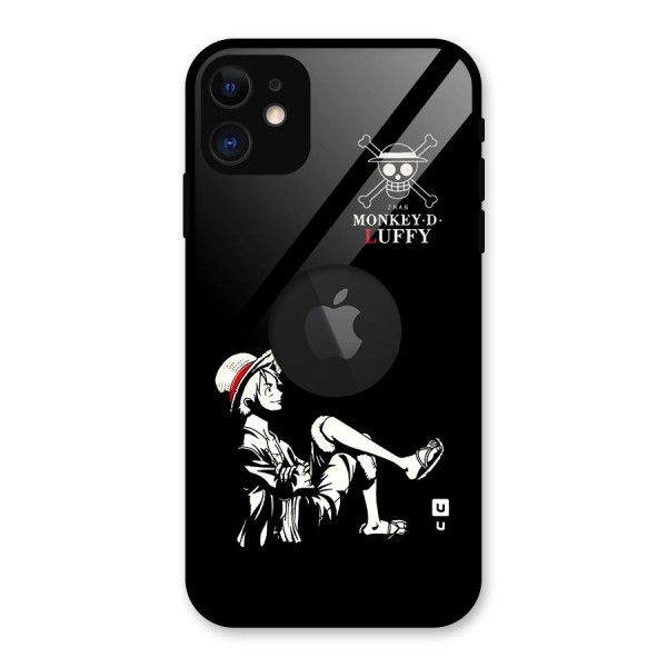 Monkey Luffy Glass Back Case for iPhone 11 Logo Cut