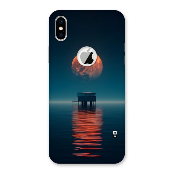 Moon Sea Back Case for iPhone XS Logo Cut