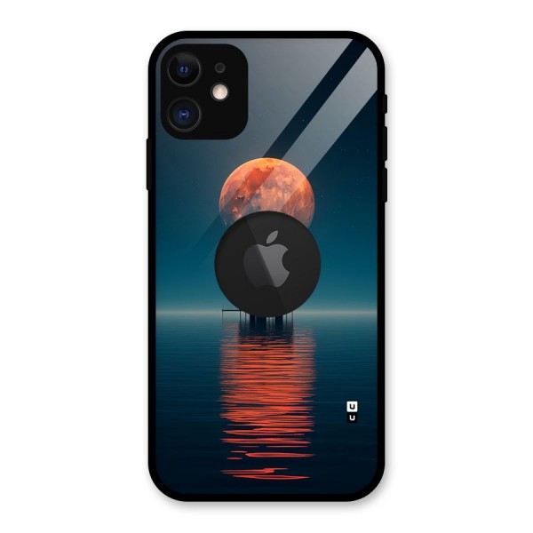 Moon Sea Glass Back Case for iPhone 11 Logo Cut