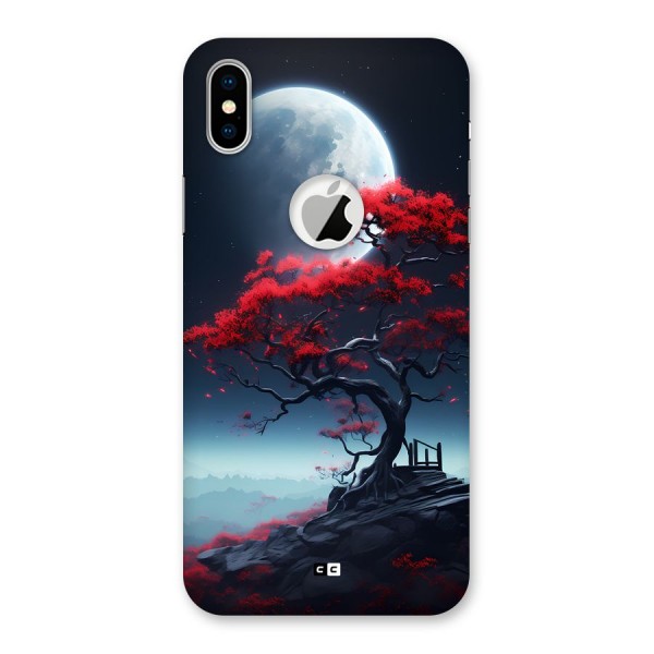 Moon Tree Back Case for iPhone XS Logo Cut