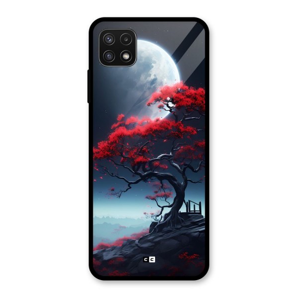 Moon Tree Glass Back Case for Galaxy A22 5G