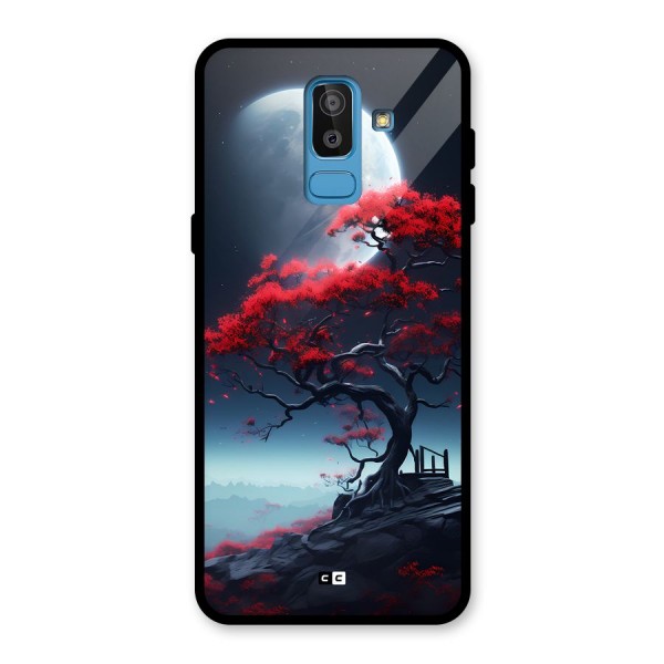 Moon Tree Glass Back Case for Galaxy J8