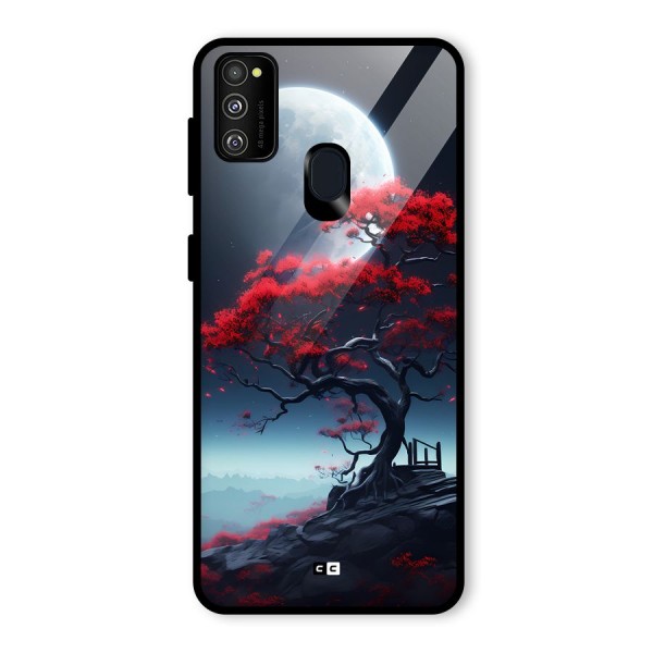 Moon Tree Glass Back Case for Galaxy M30s