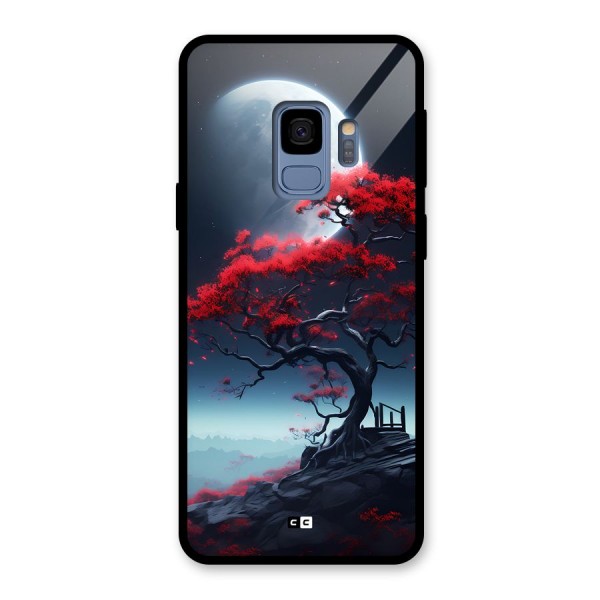 Moon Tree Glass Back Case for Galaxy S9