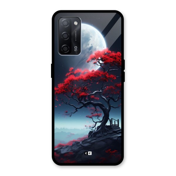 Moon Tree Glass Back Case for Oppo A53s 5G