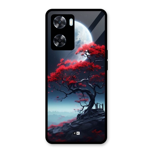 Moon Tree Glass Back Case for Oppo A77s