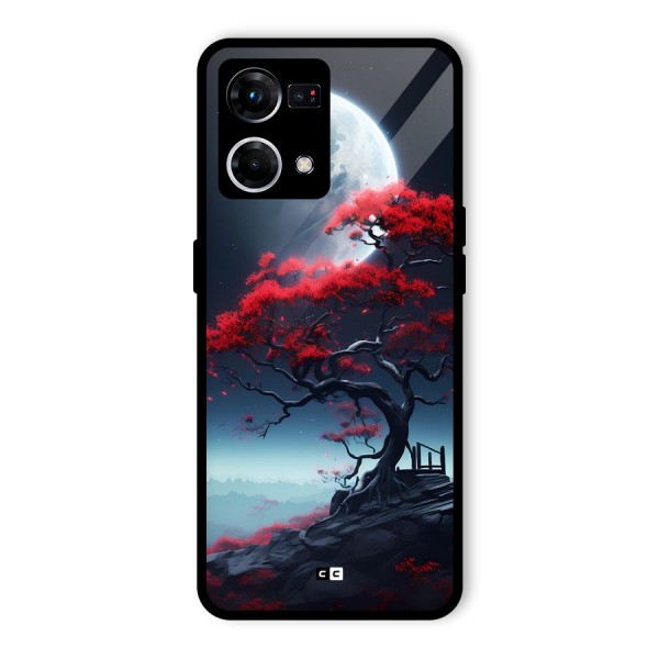 Moon Tree Glass Back Case for Oppo F21 Pro 4G