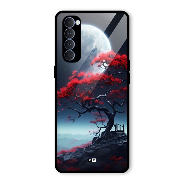 Moon Tree Glass Back Case for Oppo Reno4 Pro