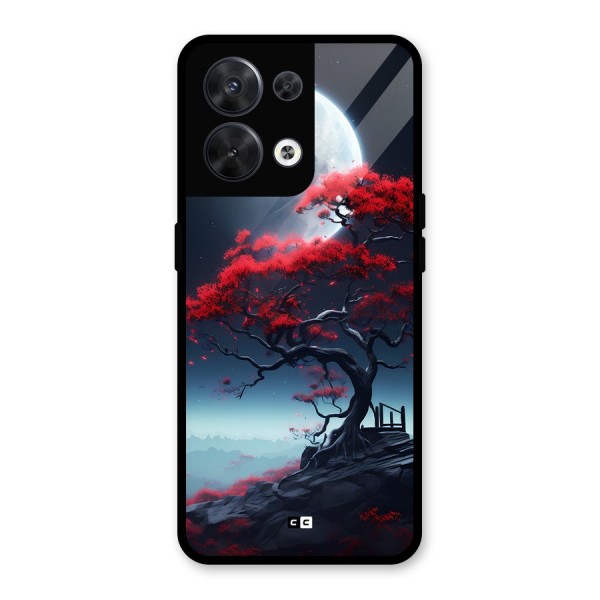 Moon Tree Glass Back Case for Oppo Reno8 5G