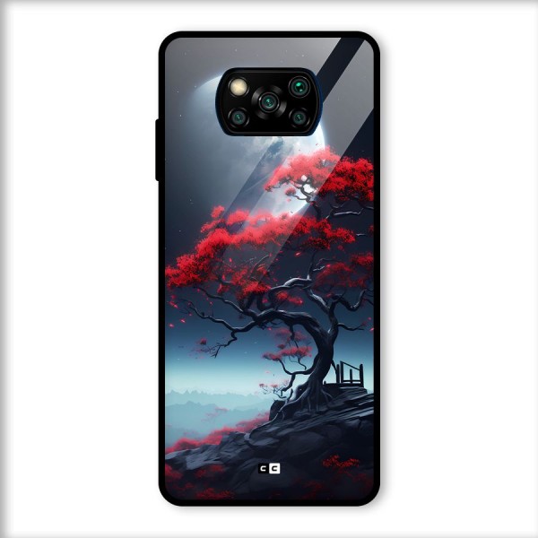 Moon Tree Glass Back Case for Poco X3