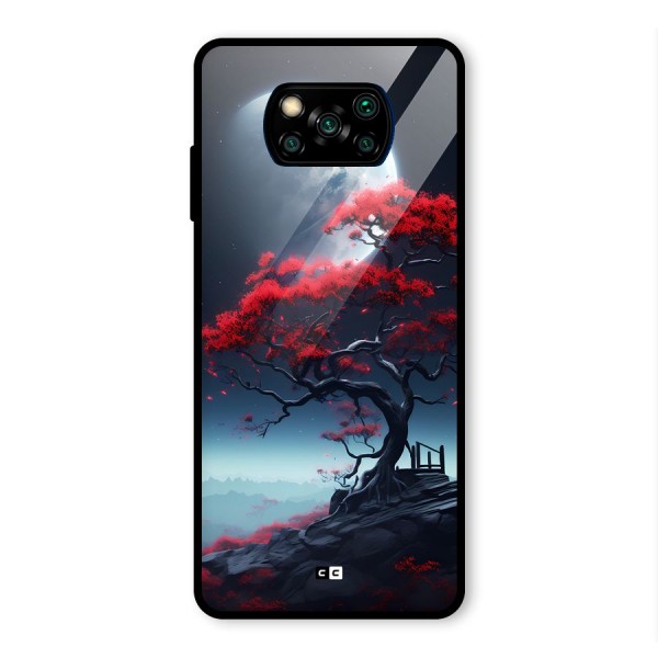 Moon Tree Glass Back Case for Poco X3 Pro