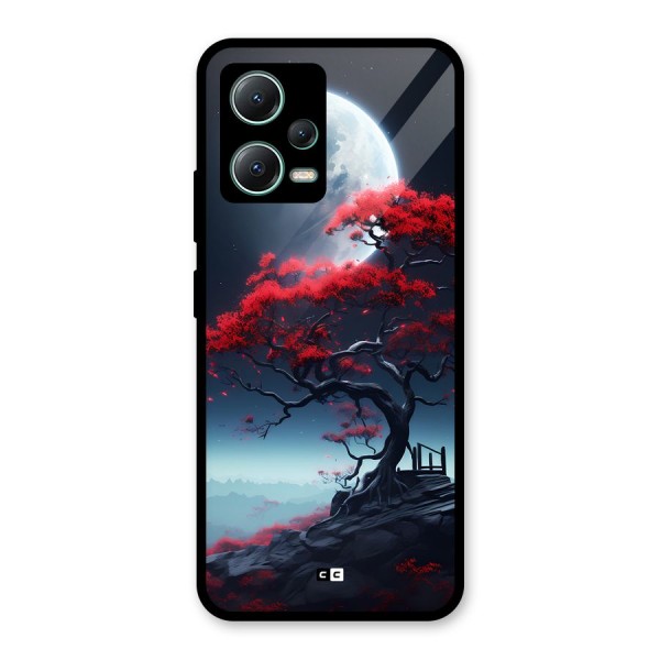 Moon Tree Glass Back Case for Poco X5