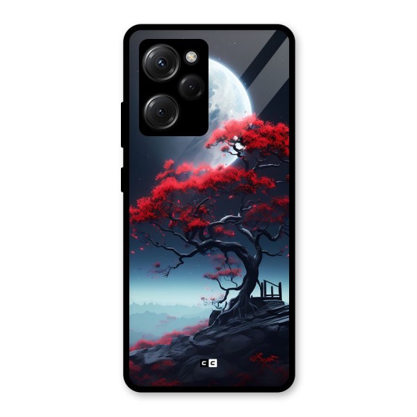 Moon Tree Glass Back Case for Poco X5 Pro