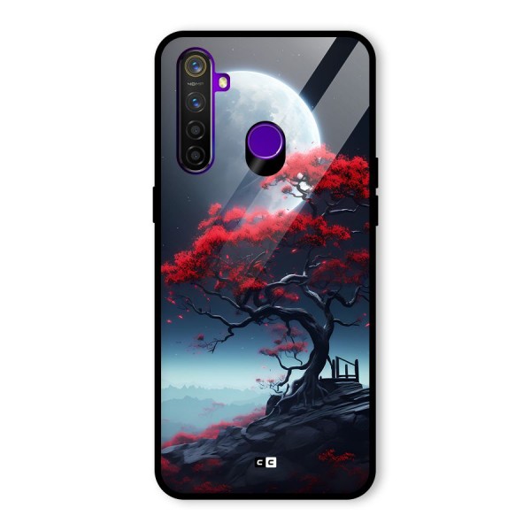 Moon Tree Glass Back Case for Realme 5 Pro