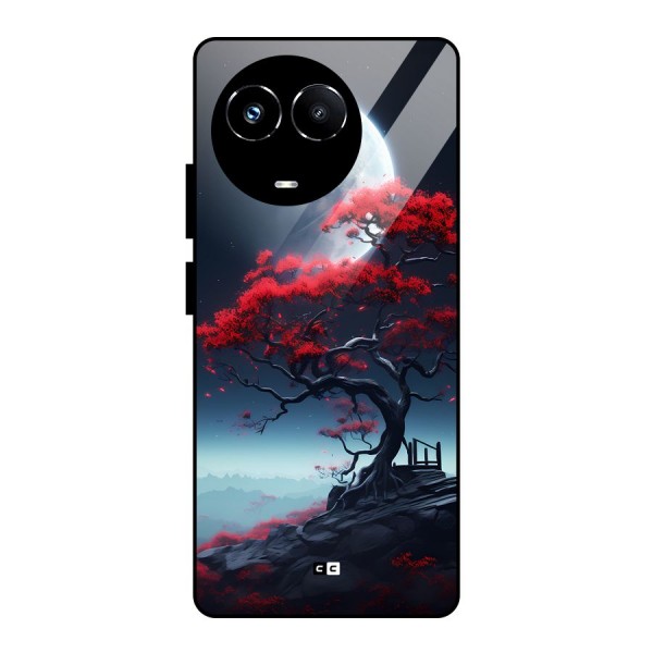 Moon Tree Glass Back Case for Realme Narzo 60X