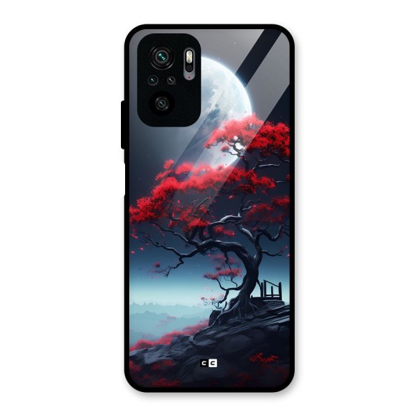 Moon Tree Glass Back Case for Redmi Note 10S