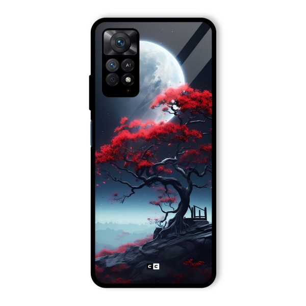 Moon Tree Glass Back Case for Redmi Note 11 Pro