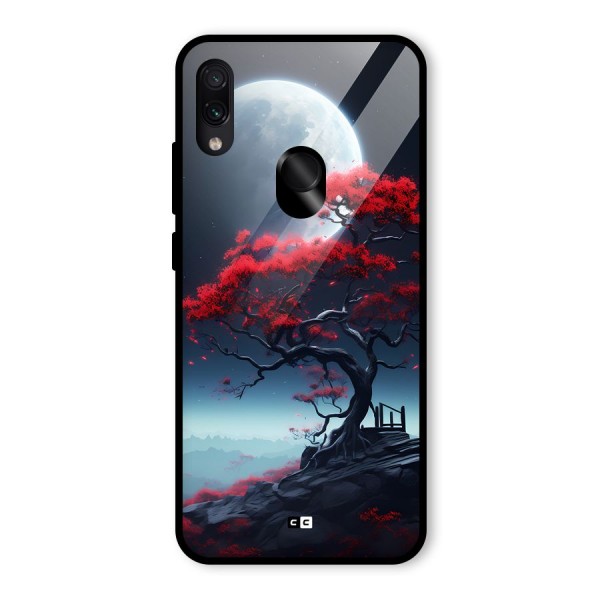 Moon Tree Glass Back Case for Redmi Note 7