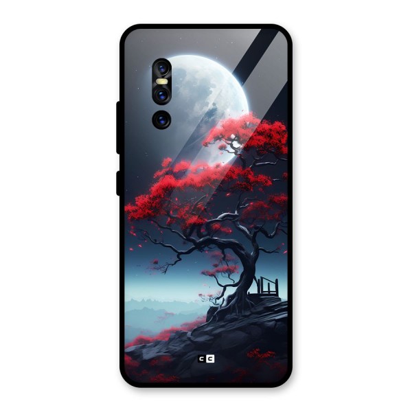 Moon Tree Glass Back Case for Vivo V15 Pro