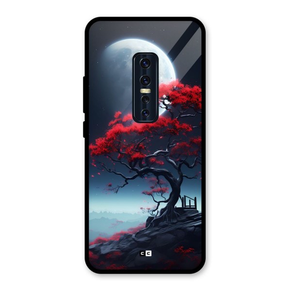 Moon Tree Glass Back Case for Vivo V17 Pro