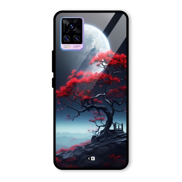 Moon Tree Glass Back Case for Vivo V20 Pro