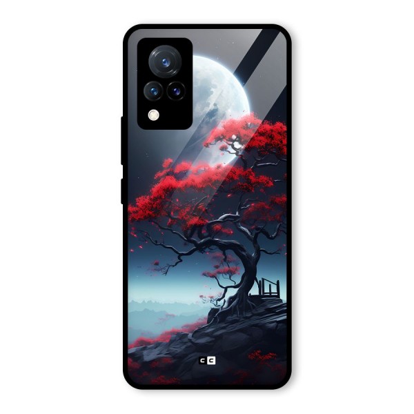 Moon Tree Glass Back Case for Vivo V21 5G