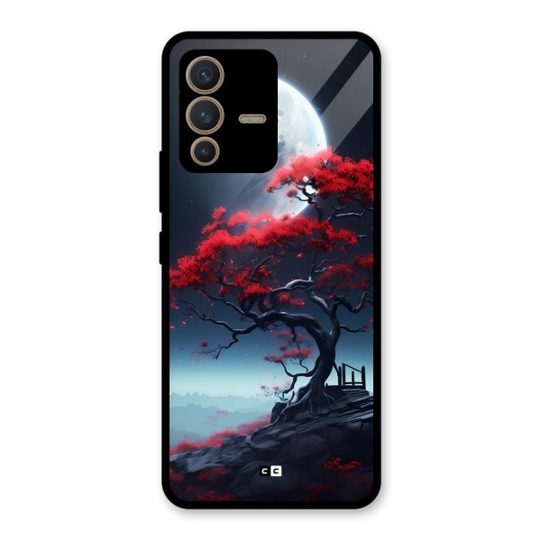 Moon Tree Glass Back Case for Vivo V23 5G