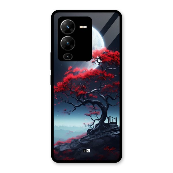 Moon Tree Glass Back Case for Vivo V25 Pro