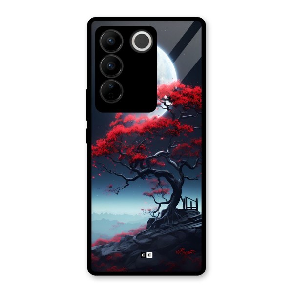 Moon Tree Glass Back Case for Vivo V27 Pro