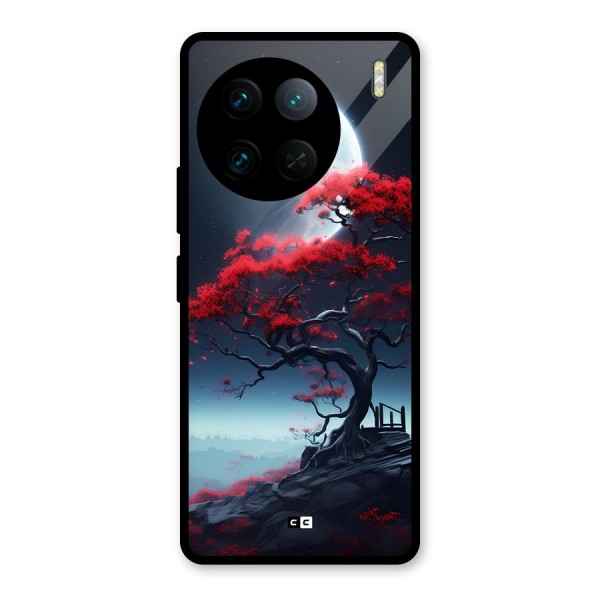 Moon Tree Glass Back Case for Vivo X90 Pro