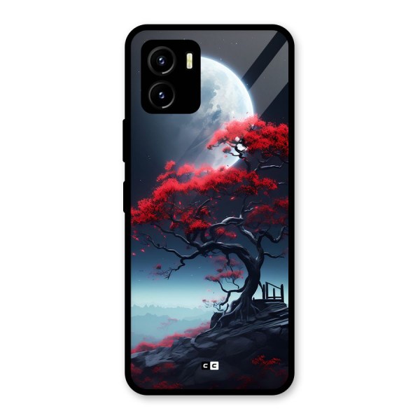 Moon Tree Glass Back Case for Vivo Y15s