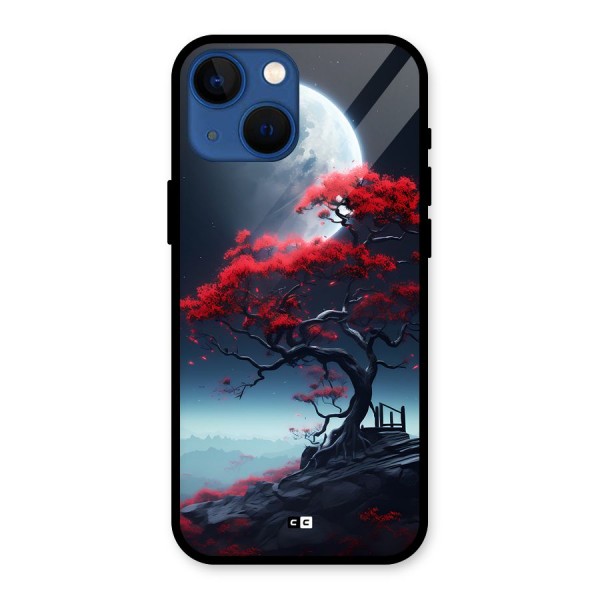 Moon Tree Glass Back Case for iPhone 13 Mini