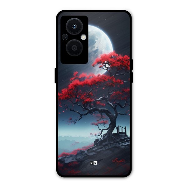 Moon Tree Metal Back Case for Oppo F21s Pro 5G