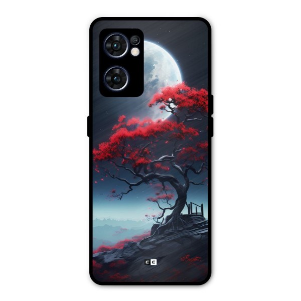 Moon Tree Metal Back Case for Oppo Reno7 5G