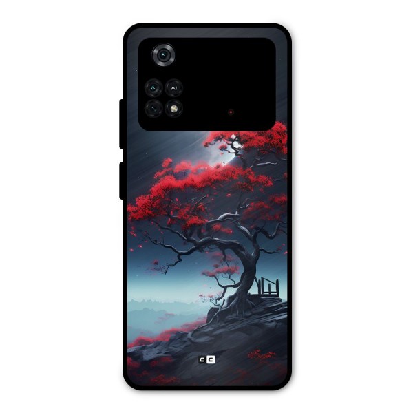 Moon Tree Metal Back Case for Poco M4 Pro 4G