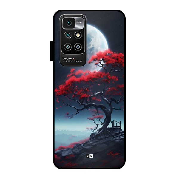 Moon Tree Metal Back Case for Redmi 10 Prime