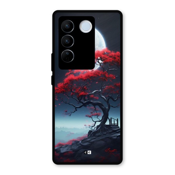 Moon Tree Metal Back Case for Vivo V27 Pro