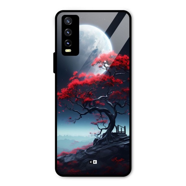 Moon Tree Metal Back Case for Vivo Y20 2021