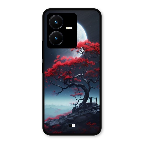 Moon Tree Metal Back Case for Vivo Y22s