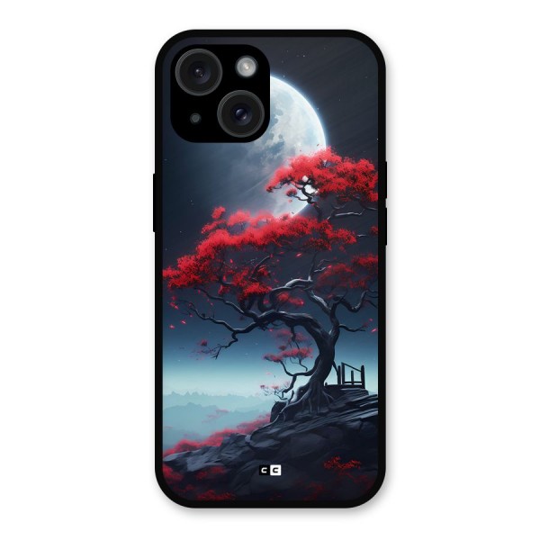 Moon Tree Metal Back Case for iPhone 15