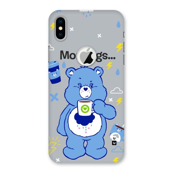 Morning Bear Back Case for iPhone XS Logo Cut