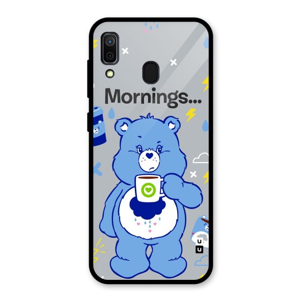 Morning Bear Glass Back Case for Galaxy A30