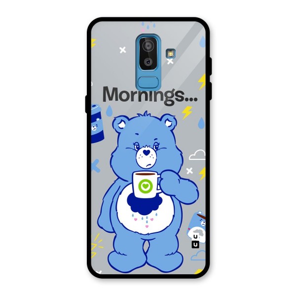 Morning Bear Glass Back Case for Galaxy J8