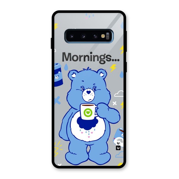 Morning Bear Glass Back Case for Galaxy S10