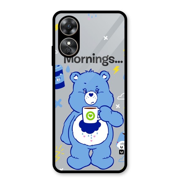 Morning Bear Glass Back Case for Oppo A17